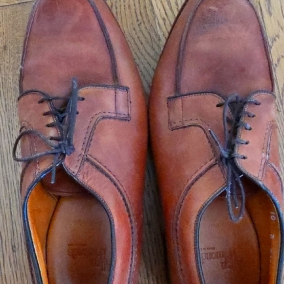 Allen Edmonds Men's Brown Leather Derbys - Picture 10 of 13